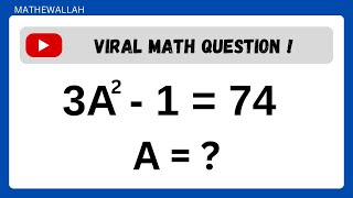 Basic Math Question  Find The Value Of A  Basic Concepts  English Subtitles  Math [upl. by Chadbourne]