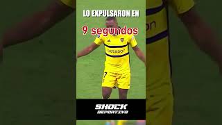 Jugador de Boca Juniors es expulsado a los 9 segundos [upl. by Ahsead]