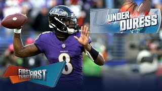 Lamar Jackson non breakdancing Ravens are Under Duress entering Week 14  NFL  First Things First [upl. by Rowen]