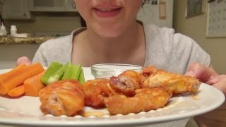 SassEsnacks ASMR Buffalo Wings  Chicken Wings  Eating Sounds  Mukbang [upl. by Battat]