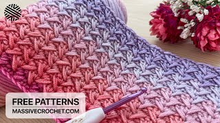 Very Easy Crochet Pattern for Beginners 🧡 NEW Crochet Stitch for Baby Blanket Bag and Scarf [upl. by Alig535]