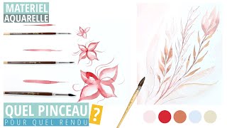 AQUARELLE Quel pinceau pour quel effet  La taille compte  😉 [upl. by Ahsineg]