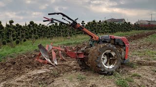 aratura motocoltivatore Goldoni plowing 20 cm Come iniziare il lavoro [upl. by Merce620]