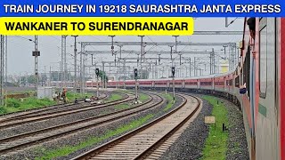 Journey in Saurashtra Janta Express  Wankaner to Surendranagar  19218 Train Journey [upl. by Atteloc]