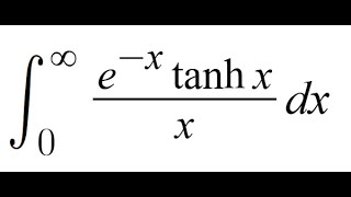 Feynman Integration Example 129  ∫ from 0 to ∞ of ex  tanhx  x dx [upl. by Acireed678]