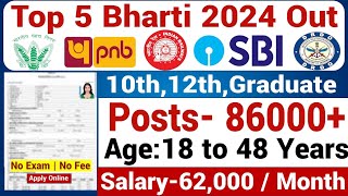 86000 Posts Out  Top 6 Government Job November 2024  Latest Govt Jobs 2024 Sarkari today News [upl. by Helve]