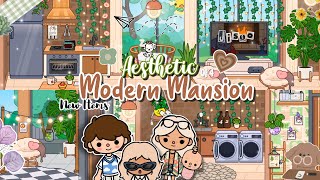 🌿Toca Boca House Ideas ✨ Modern Mansion Family of 4 House Design Toca Life Wolrd [upl. by Ylra414]