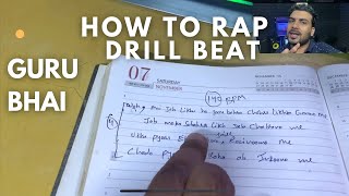 How To Rap on Drill Beat  How To Write Rap Lyrics  हिन्दी [upl. by Alekram508]