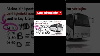 Kaç olmalıdır ehliyetsınavsorularıvecevapları ehliyet azamihız araçlar ehliyetsoruları shorts [upl. by Ayahsal]