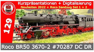 Roco BR 50 36702 70287  Roco Sandzug Set 77041  77042 ESU Loksound 5 Goldcap DR [upl. by Kulsrud584]