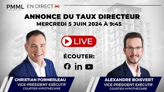 Annonce du taux directeur 5 juin 2024 [upl. by Krissie]