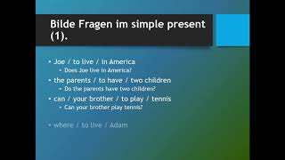 Englisch Übungen  Das simple present  Teil 2 [upl. by Sibley]