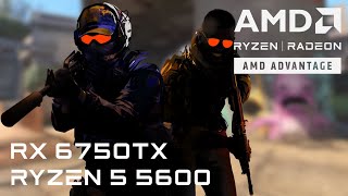 CS2  Ryzen 5 5600  RX 6750XT  Competitive settings at 1350x1080 in Competitive mode [upl. by Eriuqs]