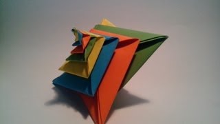 Como hacer una espiral de papel Origami modular 3D [upl. by Fasa449]