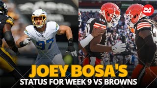 Chargers Injury Report Joey Bosas Status for Week 9 vs Brownsquot [upl. by Eesac]