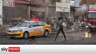 South Africa Troops deployed on the streets of Johannesburg [upl. by Storm680]