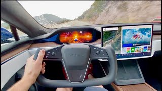 Tesla Model S Plaid POV Drive Review 060mph 19s [upl. by Kong]