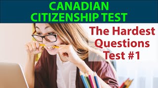 Canadian Citizenship Test 2024 – The Hardest Questions Test 1 [upl. by Itin]