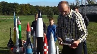 Uitleg model raket bouw en lancering Weekend van de Wetenschap door DRRA Model Rocket launch [upl. by Hickie]