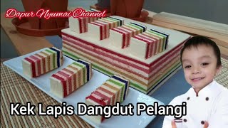 Kek Lapis Dangdut Pelangi  Kek Lapis Sarawak  Step By Step [upl. by Koslo162]