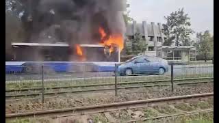 Pożar autobusu Mobilis Kraków 17082024 [upl. by Niotna]