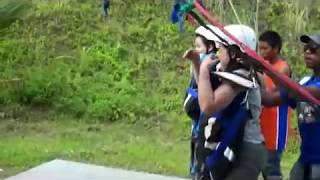 VIDEO Leyte Zipline of AgasAgas Bridge by Ver Villanueva 05April2012 [upl. by Perlman]