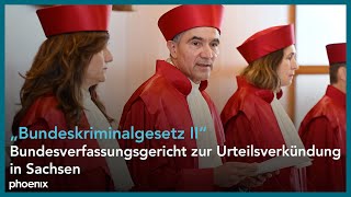 Bundesverfassungsgericht Urteilsverkündung in Sachen „Bundeskriminalgesetz II“ [upl. by Eelitan897]