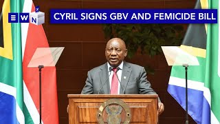 This countrys women and girls do not feel safe  President Ramaphosa signs GBV bill [upl. by Aydne]