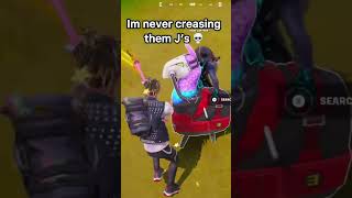 Never creasing my Jordans not even in Fortnite fortnite [upl. by Ilrebmyk]