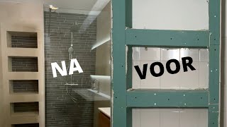 Badkamer renovatie voor en na kort maar krachtig [upl. by Hewitt]