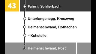 STI Ansagen • 43 • Thun – Steffisburg – Fahri – Unterlangenegg – Heimenschwand [upl. by Eitsirhc]