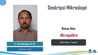 Deskripsi Mikroskopis Batuan Beku  Microgabbro [upl. by Celina]