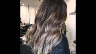 Dark Brown Hair With Ash Blonde Ombre Highlights [upl. by Dreyer458]