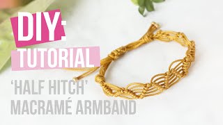 Sieraden maken Half hitch macramé armband ♡ DIY [upl. by Einhorn]