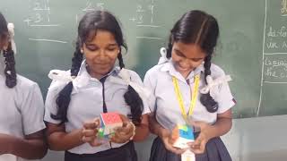 Grade 8 Rajas and Ranis solving rubic cube [upl. by Autry]