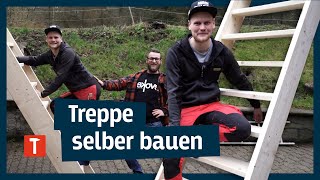 Holztreppe selber bauen I mit Zimmerermeister Nerdy Timber [upl. by Ellersick]