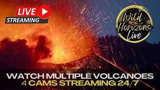 🌋 Volcano Live Stream 4Cam 247 Volcanic Activity [upl. by Amadas]