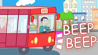 WHEELS ON THE BUS Nursery Rhyme with Lyrics [upl. by Nuoras446]