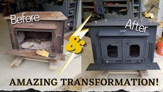 This AMAZING Wood Stove RESTORATION turned out so cool you wont believe it [upl. by Brote673]