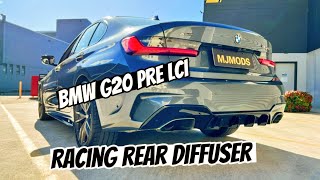 G20 Pre LCI M340i Gloss Black Rear Diffuser Rectangular Exhaust Tips RETROFIT  MJ Mods Australia [upl. by Bedelia]