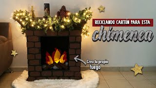 🎄 CHIMENEA de CARTÓN para NAVIDAD PASO a PASO Decoraciones Navideñas  Christmas Decorations [upl. by Nehtiek482]