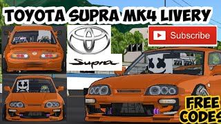 Fr legends  Toyota Supra MK4 Livery  free livery code [upl. by Aremaj]