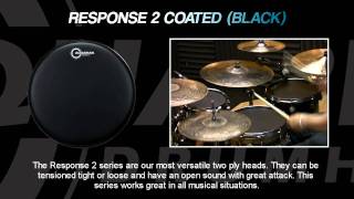 Response 2 Coated Black Drumheads [upl. by Dhiren]