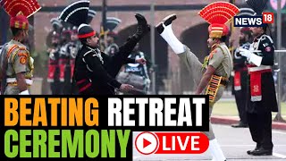 Beating Retreat Ceremony At Attari Wagah Border  Independence Day Live  Attari Border Live [upl. by Acissaj]