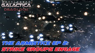 Battlestar Galactica Just the Battles  Armistice Ep 2 Strike Groups Engage [upl. by Adoc757]