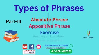 Types of Phrases I Absolute Phrase I Appositive Phrase I Part III [upl. by Thacker530]