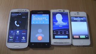 Incoming callampOutgoing call at the Same TimeSony Xperia X10iSamsung Galaxy S3S2 android 7Iphone [upl. by Sahc697]