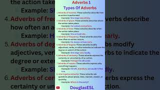 Adverbs 1 Types of Adverbs [upl. by Trammel520]