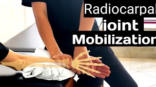 Wrist Joint Mobilization distraction Dorsalvolar Radialulnar glide [upl. by Emsmus]