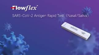 Flowflex SARSCoV2 Antigen Rapid Test Nasal Saliva Saliva swab included [upl. by Cas]